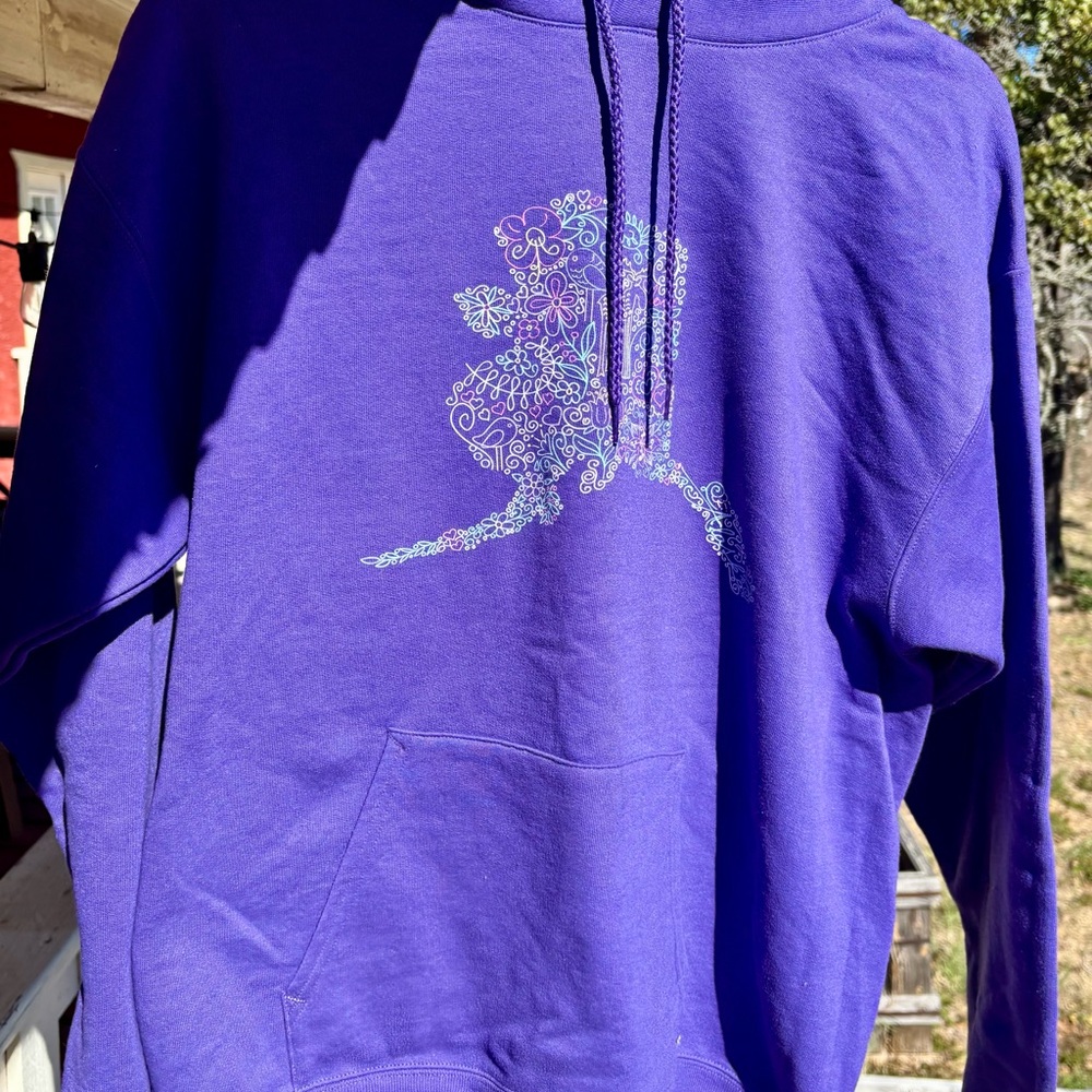 Purple Alaska Hoodie with Floral Design - Picture 2 of 4